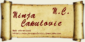 Minja Capulović vizit kartica